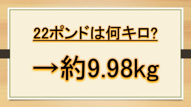 22ポンドは何キロで何グラム 重さ 何オンスか Lbsとgとkgとoz ボウリングなど おでかけラボ